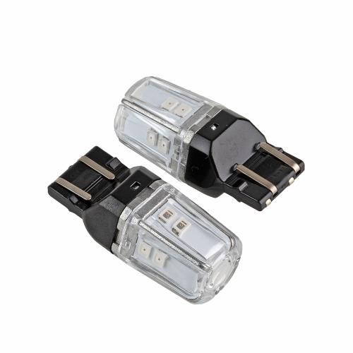 Лампа PULSO/габаритная/LED 7443/W3x16q/12SMD-2835/2контакта/9-36v/120/50lm/RED (LP-66443R)