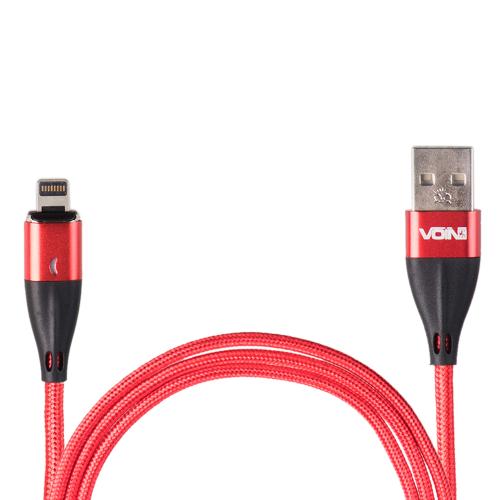 Кабель магнитный VOIN USB - Lightning 3А, 2m, red (быстрая зарядка/передача данных) (VL-6102L RD)
