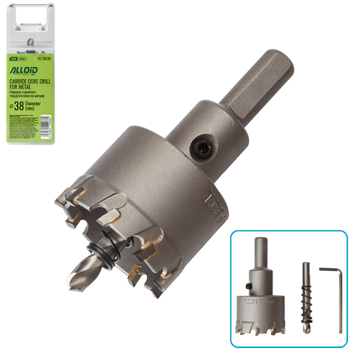 Свердло корончате твердосплавне по металу Alloid Base 38мм