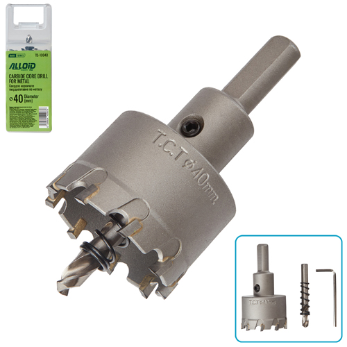Свердло корончате твердосплавне по металу Alloid Base  40мм Свердло корончате твердосплавне по металу Alloid Base  40мм
