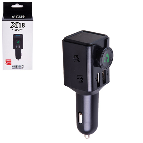 Модулятор FM 5в1 Х18 12-24v 2USB 5V-2.1A TF card BT (X18)