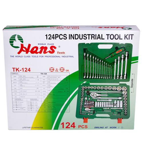 HANS. Набор инструмента 124 предм 1/4", 1/2" (TK-124) (ТК-124)