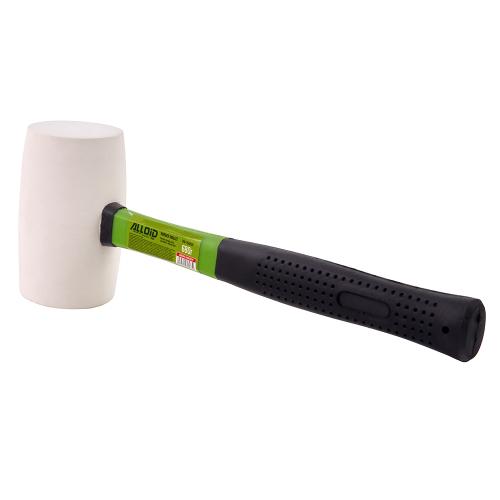 Киянка резиновая 680г, белая с ручкой из фибергласа Alloid. RM-15680F