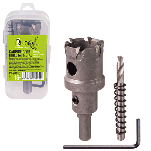 Alloid. Сверло корончатое твердосплавное по металлу 16мм (TS-20016)