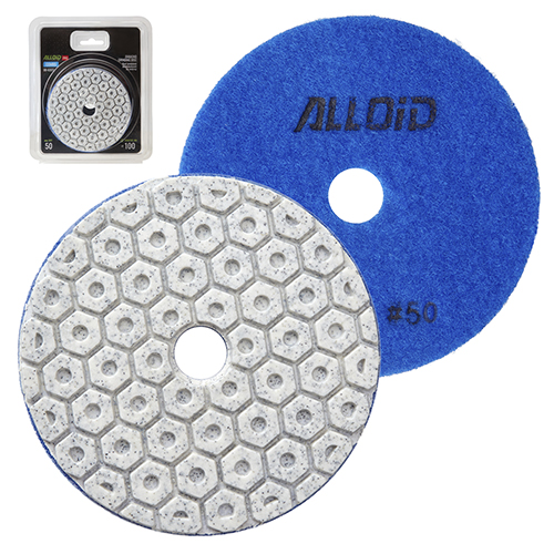 Alloid Pro. Круг алмазный шлифовальный на липучке COMBS 100 мм, зерно 50