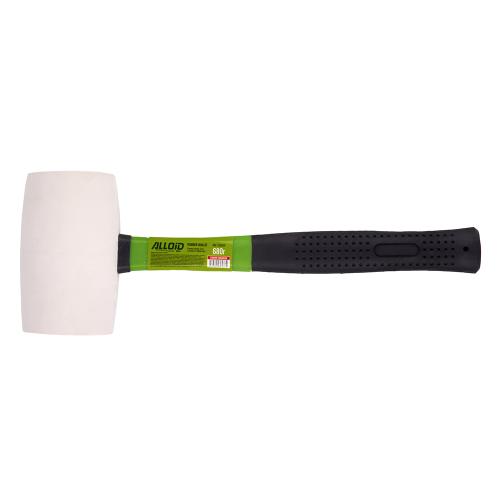 Киянка резиновая 680г, белая с ручкой из фибергласа Alloid. RM-15680F