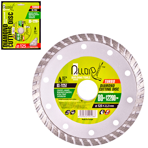 Alloid. Диск алмазный отрезной Turbo 125 мм (DS-7125T)