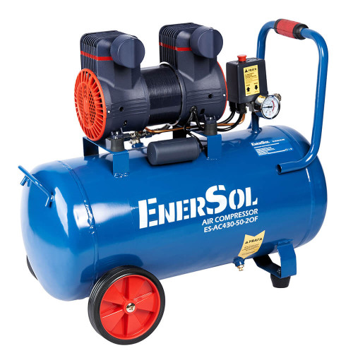 Компресор повітряний безмасляний 230 В; 50л; 430 л/хв; EnerSol ES-AC430-50-2OF