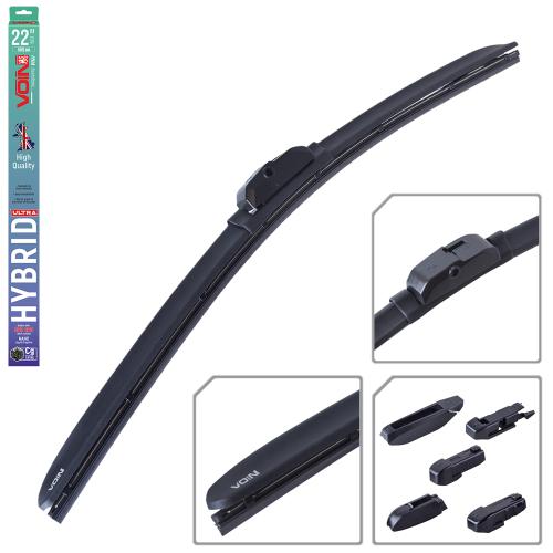 Щетки стеклоочистителя гибридные VOIN 22"-560мм (TPX6M-22") HYBRID Ultra (6 адаптеров) (VHU-22560)