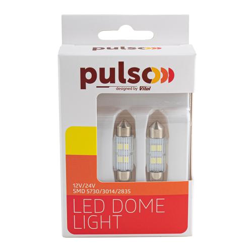 Лампа PULSO/софитные/LED SV8.5/T11x36mm/4 SMD-5730/9-18v/90Lm (LP-64036)