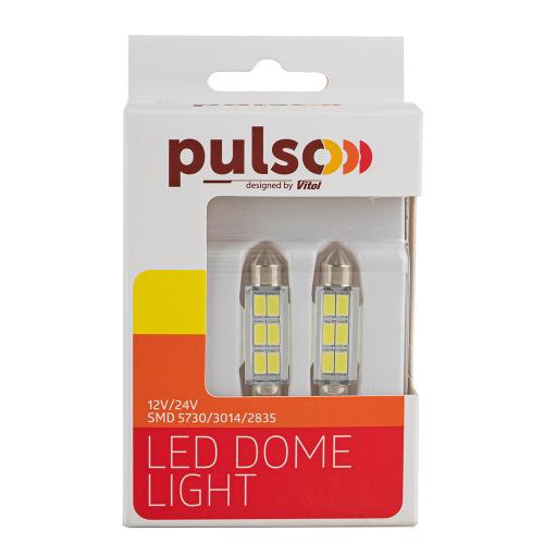 Лампа PULSO/софитные/LED SV8.5/T11x41mm/6 SMD-5730/9-18v/130Lm (LP-62041)