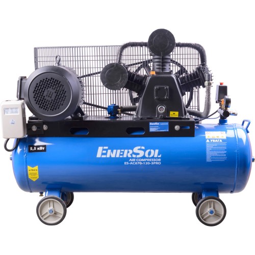 Компреcсор воздушный ресивер 120 л; 670 л/мин; 380 В EnerSol ES-AC670-120-3PRO