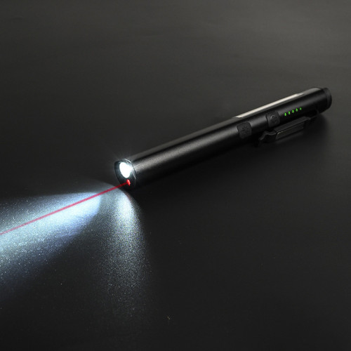 Ліхтарик світлодіодний алюмінієвий (COB+LED) з УФ, лазером і магнітом Pen Light PROTESTER PRO-FL0305S