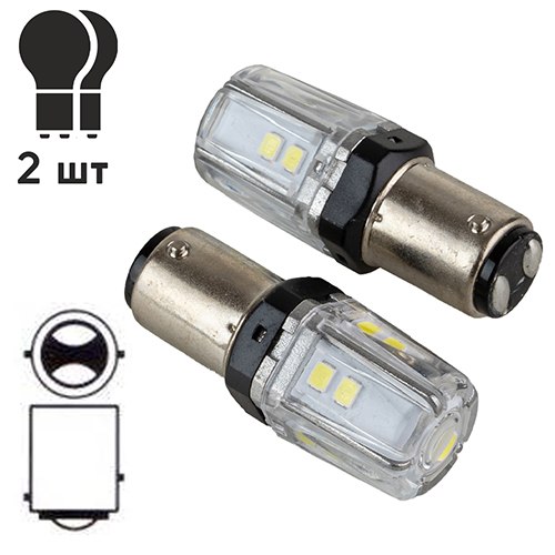 Лампа PULSO/габаритная/LED 1157/BAY15d/12SMD-2835/9-36v/550/100lm (LP-66157W)