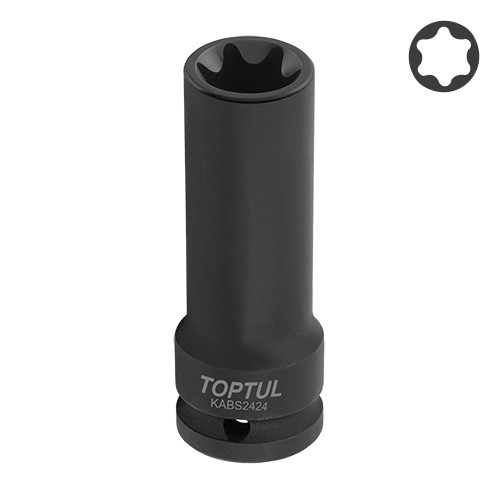 Длинная торцевая головка ударная 3/4" E24 L110мм TOPTUL KABS2424