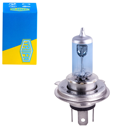 Лампа автомобильная  Галогенная лампа для фары Trifa H4 12V 60/55W Xenon blue (61661)