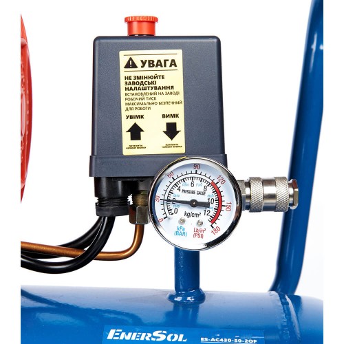 Компресор повітряний безмасляний 230 В; 50л; 430 л/хв; EnerSol ES-AC430-50-2OF