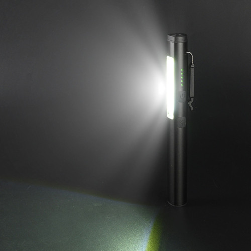 Ліхтарик світлодіодний алюмінієвий (COB+LED) з УФ, лазером і магнітом Pen Light PROTESTER PRO-FL0305S