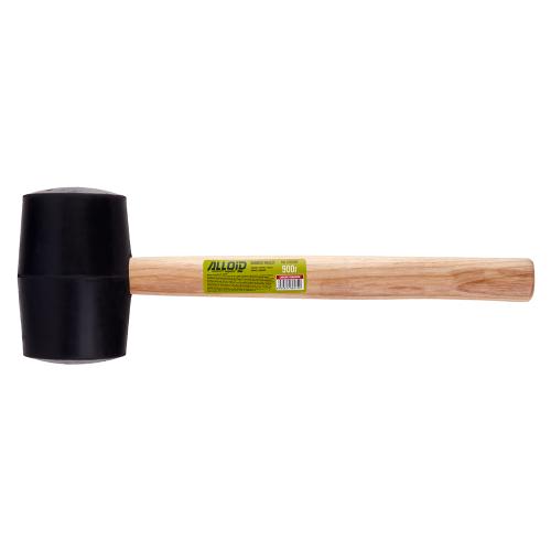 Киянка резиновая 900г, черная, ручка из дерева Alloid RM-16900W