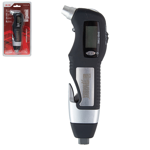 Манометр Штурмовик/AC-110/LCD дисплей/LED підсвічування/psi-bar-кг/см2-kpa/0~10 (AC-110)