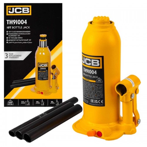 Домкрат бутылочный 10т 222-450мм JCB Tools JCB-TH91004