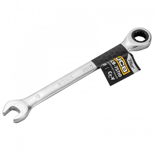 Ключ рожково-накидной с трещоткой 10мм JCB Tools JCB Tools JCB-75710