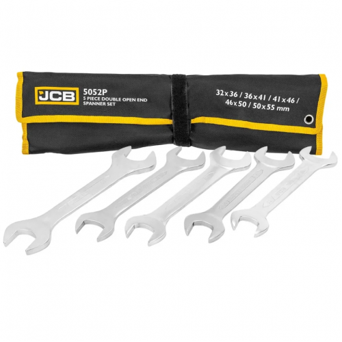 набор разрезных накидных ключей в чехле, (32-55 мм) 5 ед. JCB Tools JCB-5052P