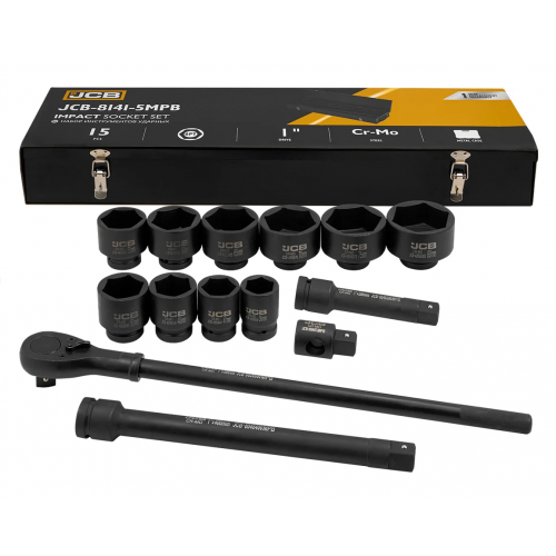 Набор инструментов ударных 15 ед. 1" (6-гр.) (36-80 мм) JCB Tools JCB-8141-5MPB