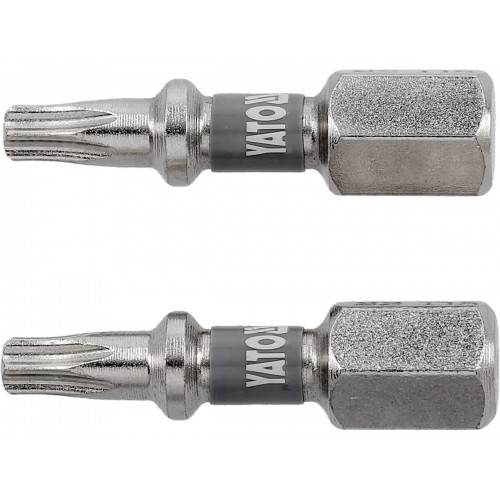 Біти для шуруповерта YATO; "TORX" T15 х 25 мм. сталь S2. 6-гранний хвостовик 1/4", YT-78012