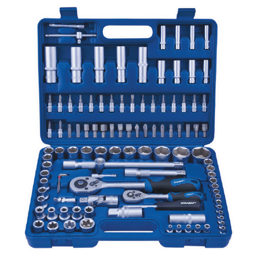 Автомобильный набор инструментов 1/4", 1/2" 108ед. (12-гр.) СТАНДАРТ ST-0108-12