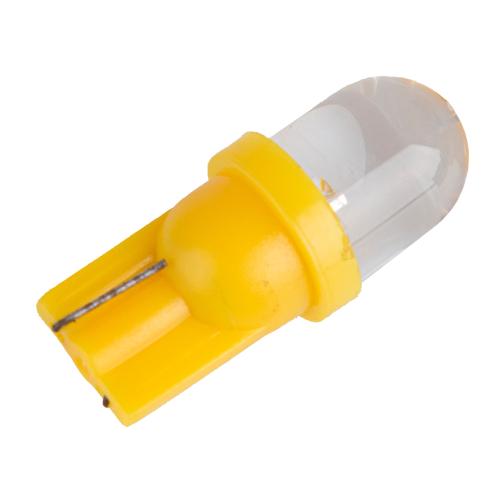 Лампа автомобільна Світлодіодна LED з пластиковим цоколем Trifa 12V 0,27W W2,1x9,5d T10 20mA yellow (02800)
