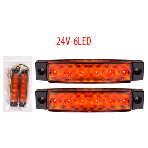 Фонарь габаритный BL-64906YL 12-24V/6LED/96х20mm/2шт (BL-64906YL 12-24V)