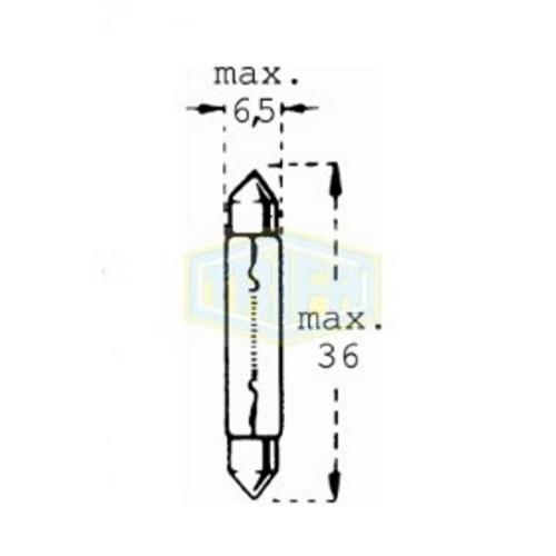 Лампа автомобільна Festoon лампа Trifa 24V 3W S 5,5 6,5x33 (00212)