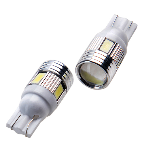 Лампа диодная T-10 -6SMD-5630 линза 0176/10217 (T-10-5630-6TJ1)