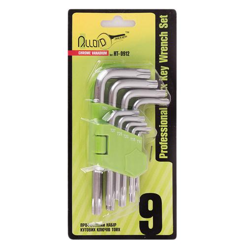 Alloid. Набор ключей изогнутых TORX. 9 предм. T10 -T50. (НТ-0912) (НТ-0912)