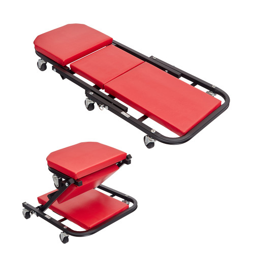 Лежак автослюсаря 2в1 + стілець Alloid AL-3620