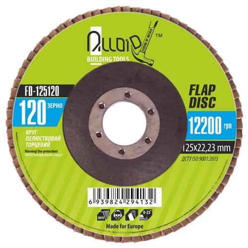 Alloid. Круг лепестковый торцевой 125 мм, зерно 120, T27 (FD-125120)