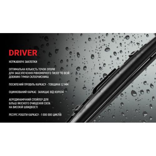 Щетки стеклоочистителя каркасные со спойлером VOIN 28"-700мм (TP605SWS-28") DRIVER (VD-28700)