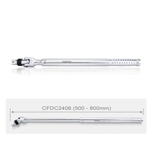 Вороток 3/4" телескопічний 500-800 мм з шарніром (з фіксатором) TOPTUL CFDC2408