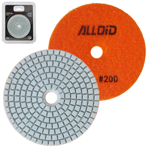 Alloid Pro. Круг алмазный шлифовальный на липучке 100 мм, зерно 200 Alloid Pro. Круг алмазный шлифовальный на липучке 100 мм, зерно 200