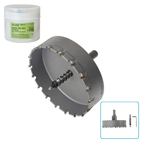Сверло корончатое твердосплавное по металлу  Alloid Base 100мм