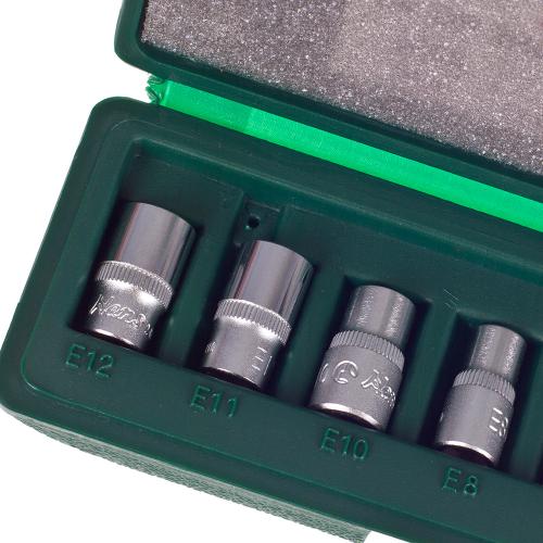 HANS. Набор торц головок внешний торкс 1/4", Е4-Е12, 8 предм. (26410-8) (26410-8)