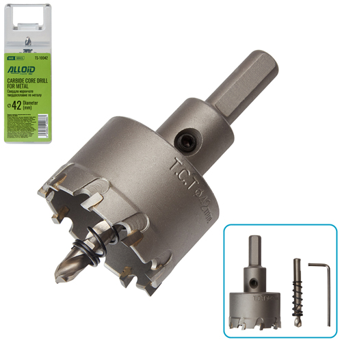 Свердло корончате твердосплавне по металу Alloid Base  42мм Свердло корончате твердосплавне по металу Alloid Base  42мм
