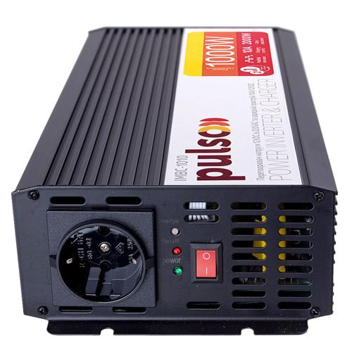 Преобраз. напряжения /Зарядн. уст-во PULSO IMBC-1010/12V-220V/1000W/10A/мод.волна/клеммы (IMBC-1010 2в1)