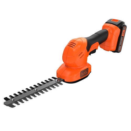 Кусторез-ножницы аккумуляторные 20 см; диаметр веток 18 мм; BLACK+DECKER BCSS18D1