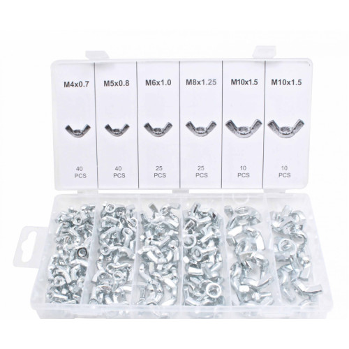 Набор гаек барашек M4, M5, M6, M8, M10/150 шт. ASTA A-TC548