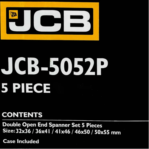 набор разрезных накидных ключей в чехле, (32-55 мм) 5 ед. JCB Tools JCB-5052P