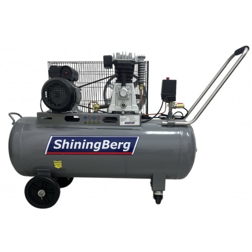 Компресор ремінний двоциліндровий 100л. 280V., 2.2 кВт. 360 л/хв. ShiningBerg 19032025