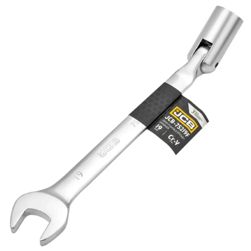Ключ рожково-торцевой (шарнир) 19 мм JCB Tools JCB-75219F
