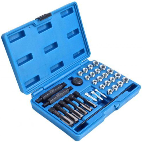 Набор метчиков для восстановления резьб свеч накаливания 33 единиц SATRA S-GP33TK